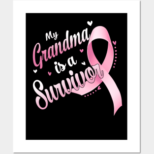 My Grandma Is A Survivor Breast Cancer Awareness Posters and Art